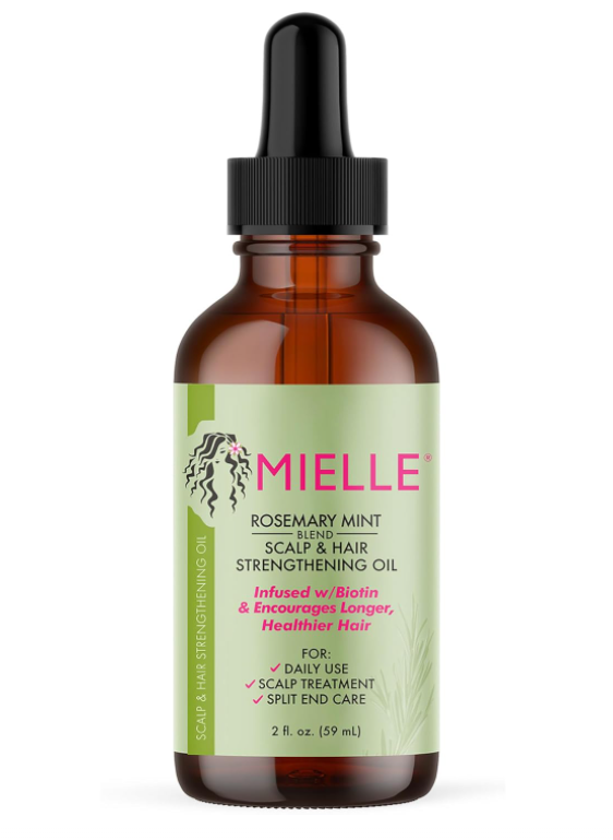 Mielle Organics Rosemary Mint Scalp & Hair Strengthening Oil for All Hair Types, 2 Ounce