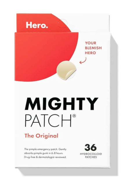 Mighty Patch Hero Cosmetics Original Patch - Hydrocolloid Acne Pimple Patch for Covering Zits and Blemishes, Spot Stickers for Face and Skin (36 Count)